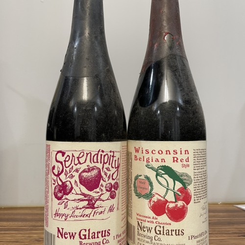 New Glarus OG Serendipity & Belgian Red Older 750s Waxed