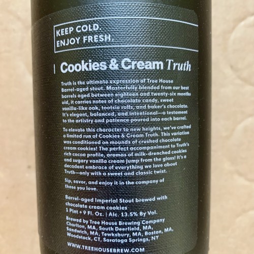 Tree House Cookies and Cream Truth 750ml 2025