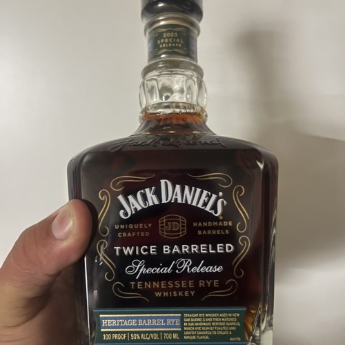 Jack Daniels Twice Barreled Heritage Rye Whiskey