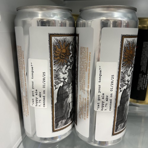 (2) Troon Brewing Crowlers 1/28/25 can date “Cat Got Your Tongue “