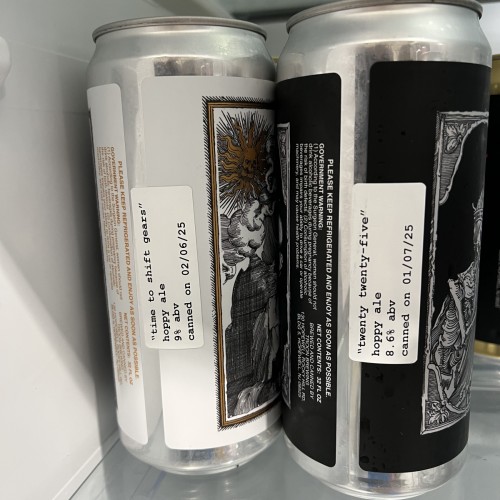 (2) Different Fresh Troon Brewing Crowlers “Twenty Twenty-Five” & “Time To Shift Gears”