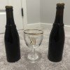 Two Westvleteren 12 . Two different dates and glass