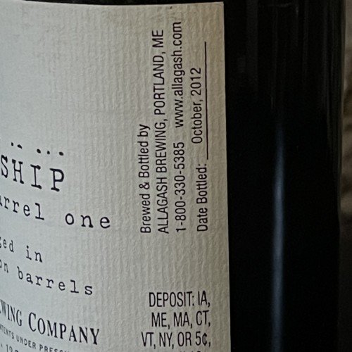 Allagash Coolship Single Barrel One (2012)