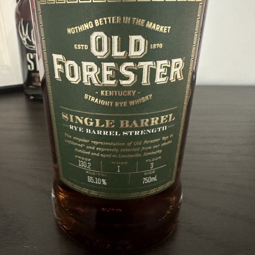 Old Forester Single Barrel Rye Barrel Strength