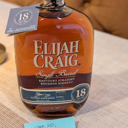 Elijah Craig 18 Year Single Barrel