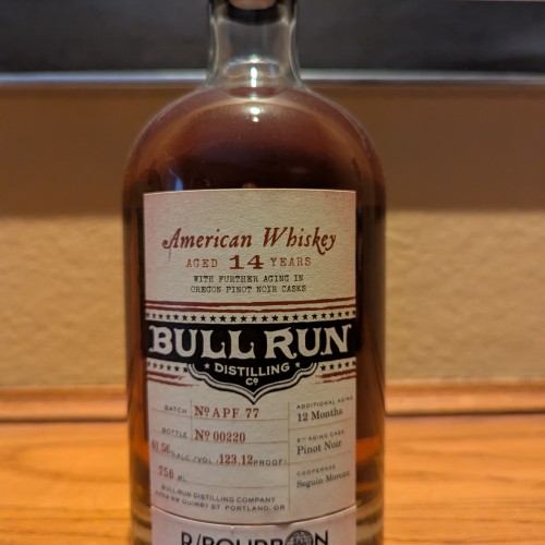 Bull Run 14 Yr Whiskey (Pinot noir aged)