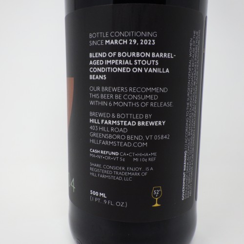 The Order of Things 04 Hill Farmstead Brewery 500ml Bourbon Barrel-Aged Stout