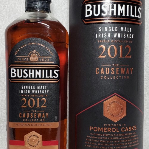 Bushmills 2012 causeway collection pomerol casks