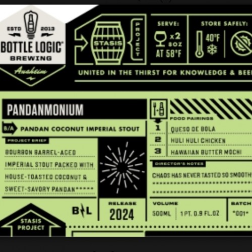 Bottle Logic - Pandanmonium (1 bottle)