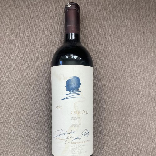 A 1990 VINTAGE BOTTLE OF OPUS ONE NAPA VALLEY CABERNET MERITAGE