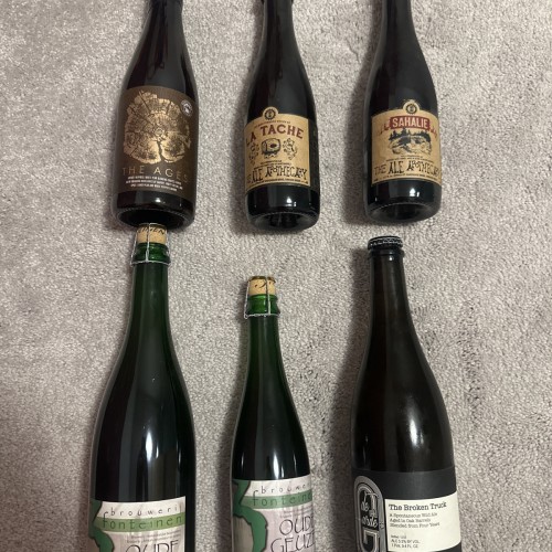 Lot of 6 vintage Geuze and Wild Ales 3F, De Garde, Ale Apothecary