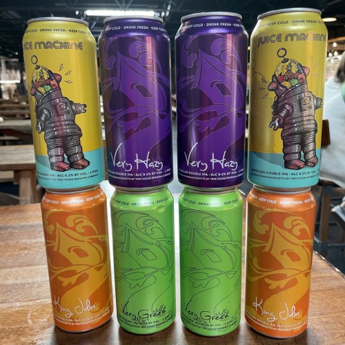 Tree House Brewing 2 * JUICE MACHINE, 2 * KING JULIUS, 2 * VERY HAZY & 2 * VERY GREEN - 8 CANS TOTAL