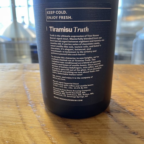 Tree House Brewing ** SOLD OUT AT TREE HOUSE ** 750 ML BOTTLE TIRAMISU TRUTH - 02/21/2025